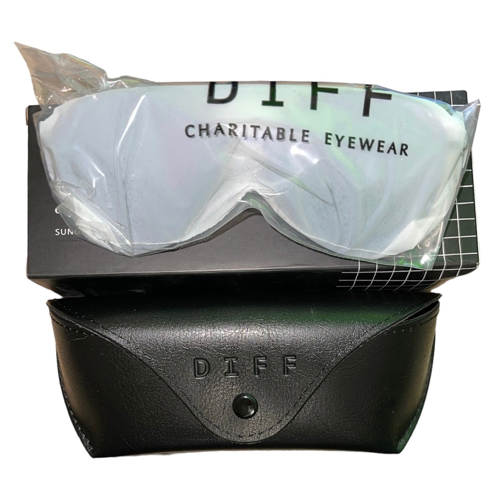 DIFF Dash Sunglasses Aviators Black Frame Grey Lens Unisex NIB - Picture 12 of 15